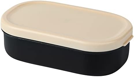 Ресторани Bento Tek 3 мл црна буда кутија закуска/контејнер сос - со беж капак - 3 3/4 x 2 1/4 x 1 1/4 - 4 броење кутија