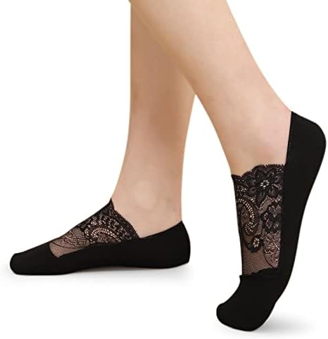 Без шоу чорапи женски бисерни чипка чорапи за дишење чорапи балерина чорапи кои не се лизгаат чорапи транспарентни ниски чорапи
