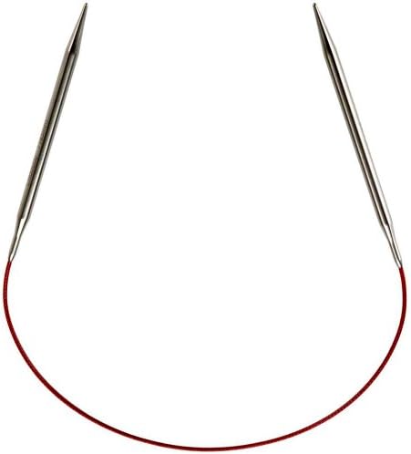 Кјаогу Црвена Чипка Кружни 16 инчен Нерѓосувачки Челик Плетење Игла Големина САД 4 7016-4