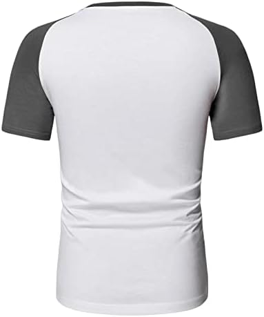 ZDDO летни маици со краток ракав, маички во боја на бојата, крпеница Печата за печатење на вратот, врвови на врвови за тренингот, маичка за