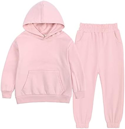 Младински модни игри Pullover Hoodie Suit for Moys Girls 2 Piece Combit Mase Sweatshirt Set