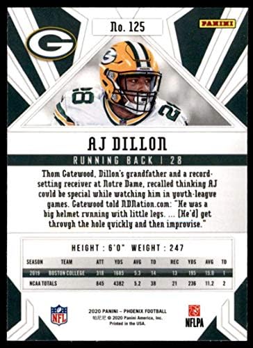 2020 ПАНИНИ ФЕНИКС БУЛСТ #125 AJ DILLON GREEN BAY PACKERS NFL Фудбалска картичка NM-MT