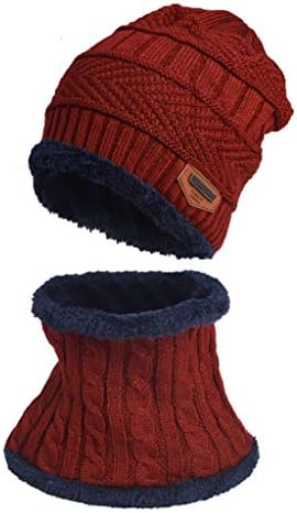 Beanie капа за капаче за опашка капа со кадифе и машка плетена зимска густа пригушувачка јака плус капа постави бејзбол капачиња