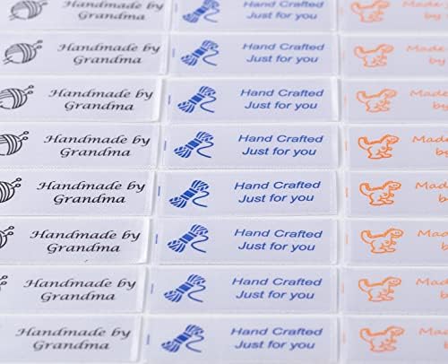 Обични етикети за шиење на сатен, персонализирана етикета за лента за шиење занаети, плетење и ватирање, лого за деловен текст