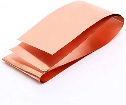 Бакарен лист Хуилун Бакар 99,9% чист бакарен Cu метален лист фолија 0. 1x300x1000mm за аеро -вселенска занаетчиска, 0,2мм*300мм*1000мм месинг