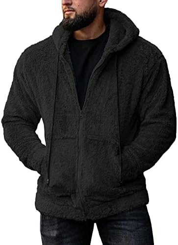 Adssdq zip up hoodie men, плажа мантии мажи со долг ракав зима плус големина мода опремена јакна за ветерници со целосна ZIP17