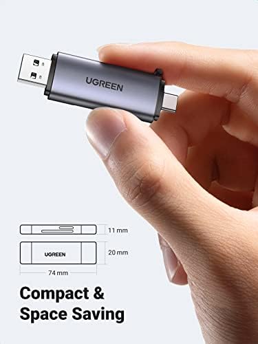 Ugreen Micro SD Картичка ЧИТАЧ USB C USB 3.0 На Мемориска Картичка Читач Адаптер За Надворешна Камера Слика SD SDXC MicroSD UHS-Јас Компатибилен