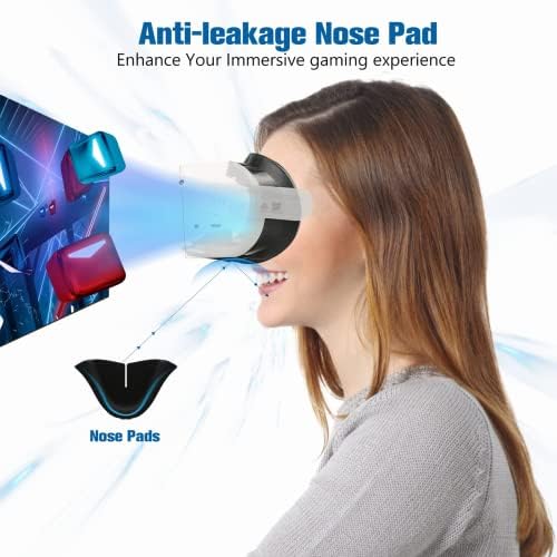 Linpok VR Cover Face Cover Interface и кожна меморија за замена на пена Компатибилна со Meta/Oculus потрага 2, подлога за лице со додатоци за удобност за заштитник на леќи, сет за миење на