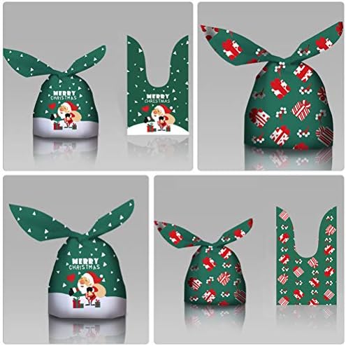 Божиќни Украси ГАЛПАДА 100 парчиња Божиќни Уши За Зајаче Торби За Нуга Од Снегулки Прекрасни Вреќи За Завиткување