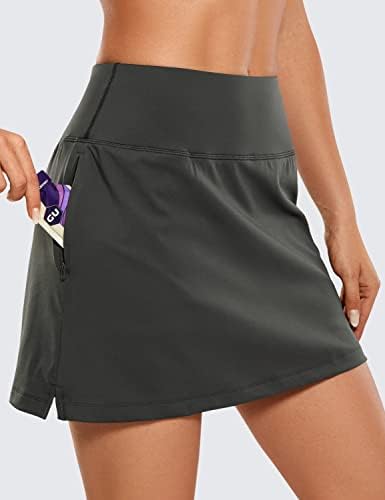 CRZ јога женски здолништа за голф тениски здолништа со поштенски џебови се протегаат лесни обични атлетски трчања