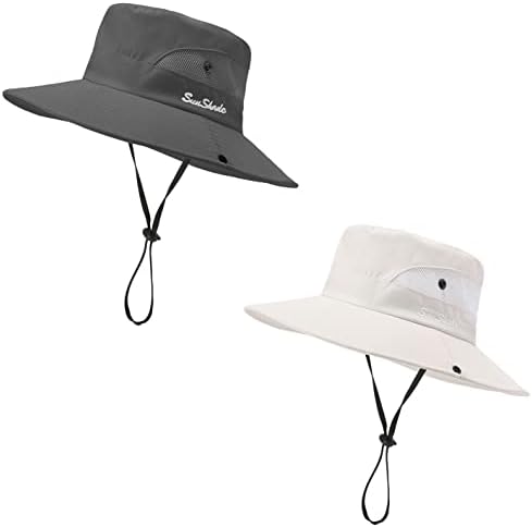 Women'sенска сонце капа УВ заштита од преклопна мрежа Широка за пешачење за пешачење за риболов капа