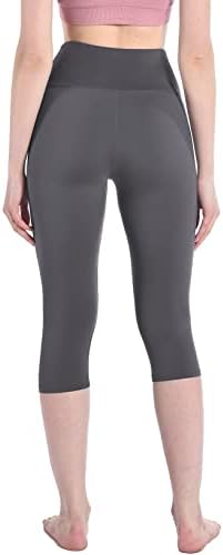 Иплеттикс Капри хеланки за жени, хеланки со високи половини Капри не ги гледаат преку тренингот јога панталони
