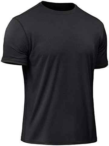Влактевен големи и високи кошули за тренингот за мажи лабава вклопени маички за салата за кратки ракави, суво вклопување влага за атлетски