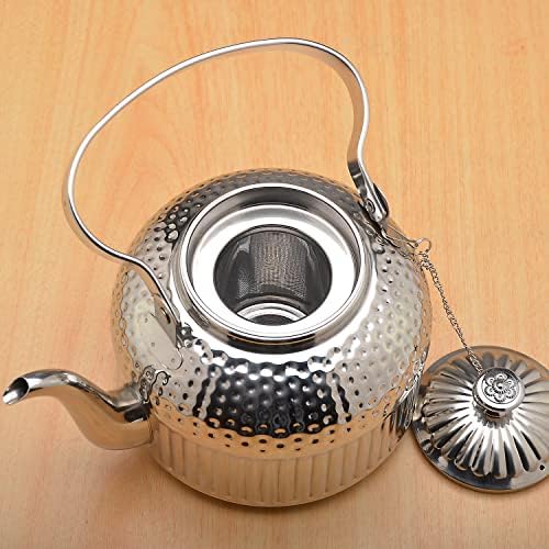 Sanqiahome Antique 1,4L чајник од не'рѓосувачки челик со инфузер сребро