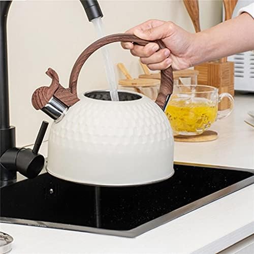 Зизмх гроздобер свиреж чајник со цврсто дно анти-дебетирана емајл 2,5 Л чајник за дома за готвење дома