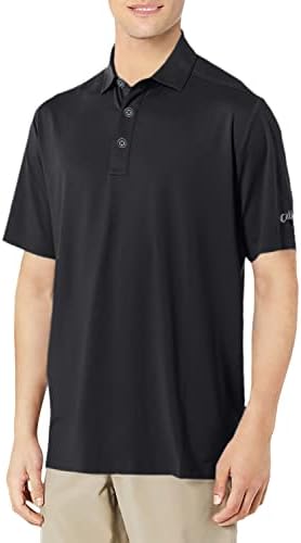 Callaway Men's Solid Micro Hex Performance Performance Golf Polo кошула со UPF 50 заштита