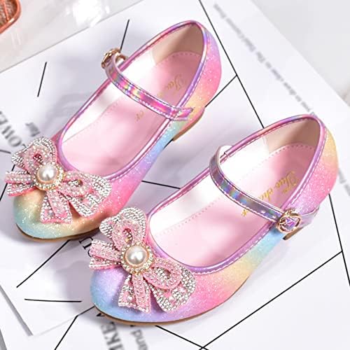 Деца чевли со дијамантски сјајни сандали принцези чевли лак високи потпетици покажуваат принцези чевли девојки џез чевли