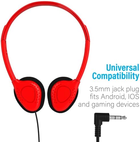 Redskypower 500 пакет мулти -боја на деца жични слушалки на уво, индивидуално торбички, слушалки за еднократна употреба идеални за ученици