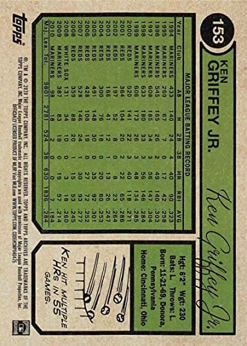 2020 Архиви на Топс 153 Кен Грифи rуниор Сиетл Маринерс МЛБ Бејзбол Трговска картичка