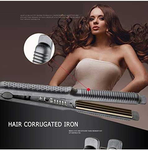 ZLXDP Професионална брановидна железна коса меки за коса, брановидни брановидни бранови за дама зацрвстување на алатката за стилизирање