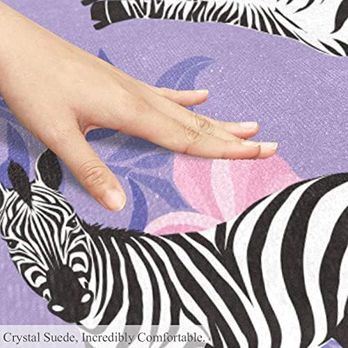Llnsupply 5 ft круг килим за игра со низок куп, zebra животински образец Виолетово бебе ползи подни душеци игра игра ќебето новороденче