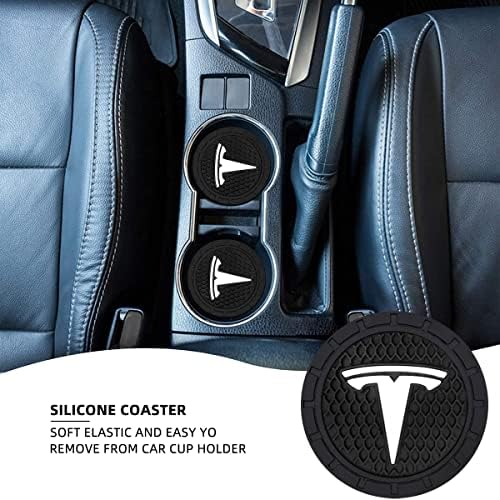 Компатибилен со држачот на Tesla Cup Coaster Вметнете 2,75in чаша подлога за додатоци за внатрешни работи на Tesla