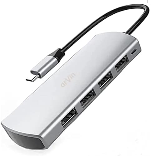 Конвертор на Arvin USB Hub 5 во 1 USB Hub Adapter Adapter USB 3.0 Multi alt Docking Station со двојни пристаништа за USB Hubs
