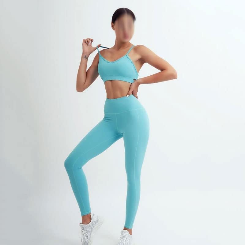 Ccbuy жени јога постави салата облека женска транспарент непречен тренинг спортска облека со високи хеланки на половината, спортски градник