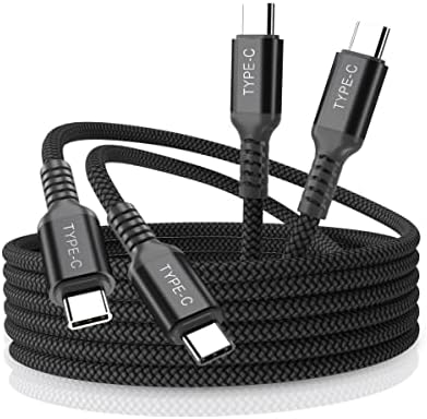 Elebase USB C до Type C 100W кабел 10ft 2 пакет, испорака на електрична енергија Брзо полнење PD полнач за полнач за MacBook, iPad Pro 10 10