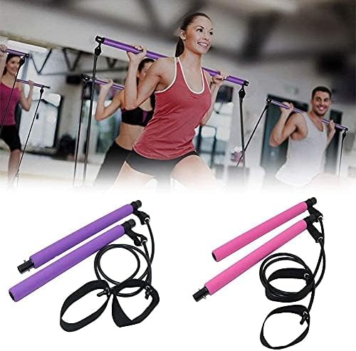YFDM Pilates Stick Bar Resitance Band Band Home Gym Protable Putling Rods Thody Tookuling Yoga Fitness Streatch Stick Bands Rope Puller