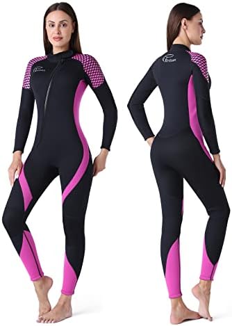Rrtizan Wetsuit жени, 3мм заштита на кожата влажни костуми за жени во ладна вода, топол костум за нуркање на телото за нуркање сурфање