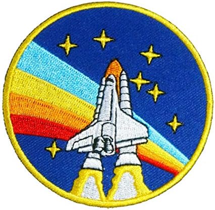 Графички прашина НАСА вселенски брод истражувач астронаут извезено железо на лепенка Аполо САД САД Соединетите Американски Држави знаме лого вселенски вселенски