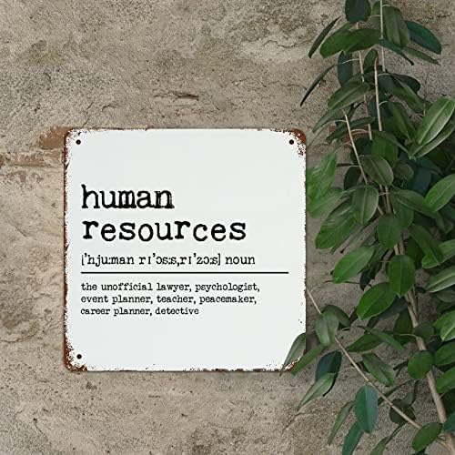 Малкугров семе човечки ресурси Дефиниција Типографија Метал знак човечки ресурси дефиниција метал лимен знак рустикален wallид уметност фарма