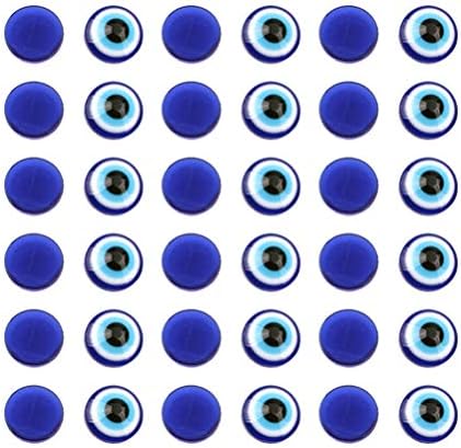Започнете 100 парчиња сини злобни мониста очите смола, тркалезно време за време