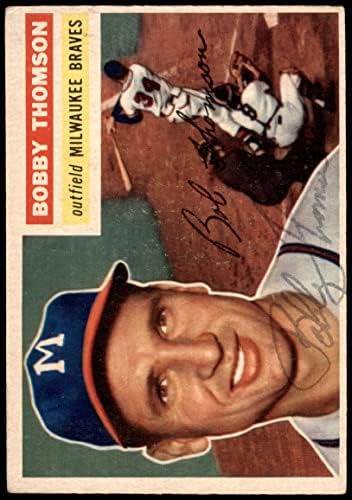 1956 Топпс # 257 Боби Томсон Милвоки храбри добри храбри
