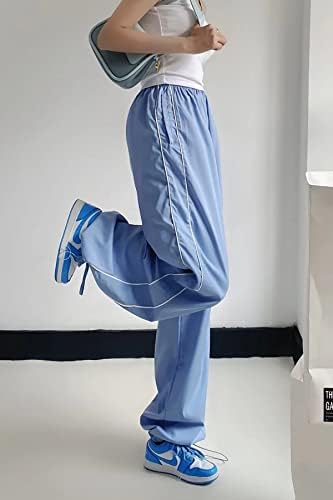 Јиоага падобрански панталони за жени со широки панталони за карго y2k џемпери лабави широки панталони за патеки за нозе