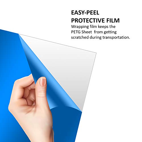 Изведба 20 пакет од 4 x 6 ПЕТГ ПЕЛЕКСЛАСНИ ПАНЕЛИ - 0,04 инчи дебел чист полистирен пластичен лист идеален за изработка на проекти, рамки за слики, сечење и повеќе со зашт