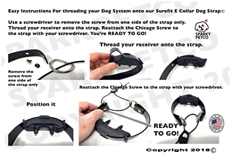Sparky Pet Co - Ecollar Repleate Stap - Bungee Dog Cooch - Водоотпорна - Прилагодливо - Безбедно заклучување на тркалото на Nexus - За