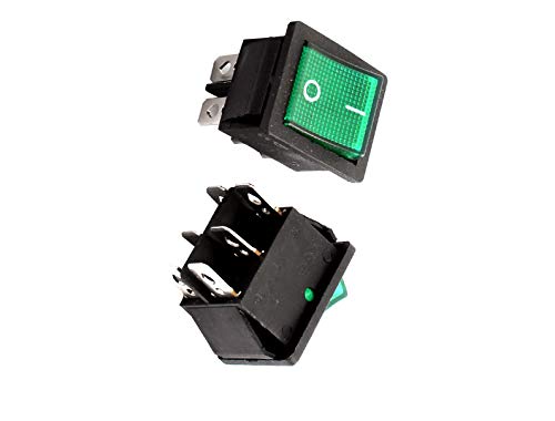 AEXIT 5 PCS излез и додатоци KCD4 AC 250V 10A 125V 15A 2 Позиција DPDT Boat Switch Switch Switch