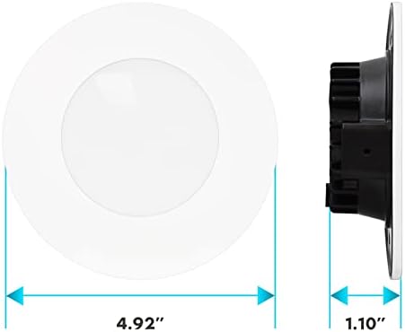 ЛУКСУЗЕН 4 Инчен LED Вдлабнат Таванско Светло, 5 Бои Што Може ДА Се Изберат 2700K-5000K, Магнетно Осветлување, Затемнето, Се Инсталира во Разводна Кутија од 4 Инчи Или Куќишт