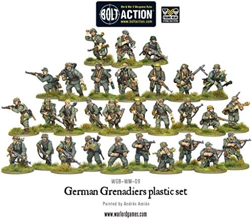 Акција на Болт Германски Гренадиерс доцна воена пешадија 1:56 Втората светска војна воени варгаминг фигури за пластичен модел комплет