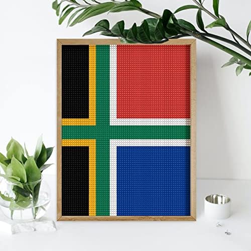 Јужноафрикански нордиски вкрстено знаме Декоративни комплети за сликање на дијаманти, смешни 5д DIY, целосна вежба дијамантски точки слики