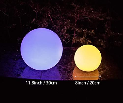 Fanoaulea 12 инчи соларна топка светло, светло на отворено светло со далечински управувач, 10 режими RGBW боја се менуваат, водоотпорна боја