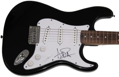 Avril Lavigne потпиша автограм со целосна големина црна фендер Stratocaster Електрична гитара А w/ James Spence Letter of Authenticity