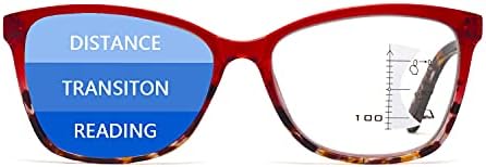 Yijia-млади прогресивни мултифокални очила за читање сина светлина блокирање со пролетна шарка, читатели за жени мажи за очила