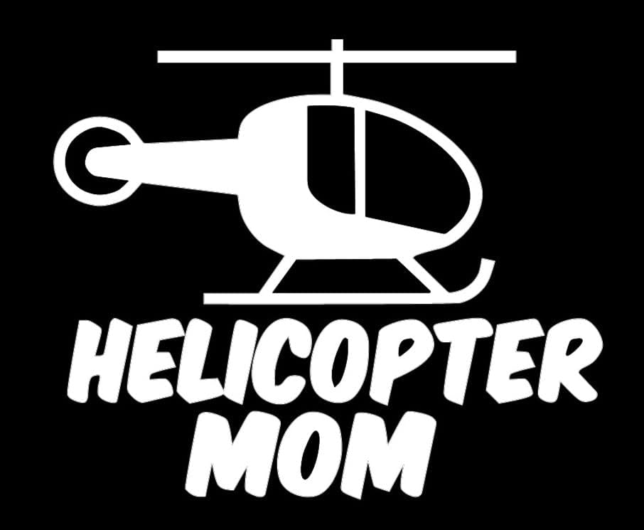 Хеликоптер Мајка Налепница - {Бело} 5 Налепница - Смешни Мајка Налепница, Меур Бебе, Нова Мајка Налепница, Лебди мајка, Мајка Живот