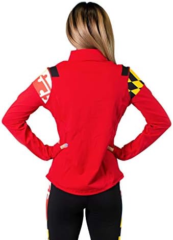 Twin Vision Active Wear Maryland Flag Flagенски јога -патека јакна
