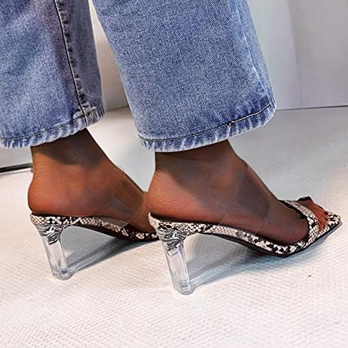 IQKA жени желе сандали чисти потпетици секси високи потпетици лизгаат плоштад пети летни обични слајдови свадбени улични улични улични
