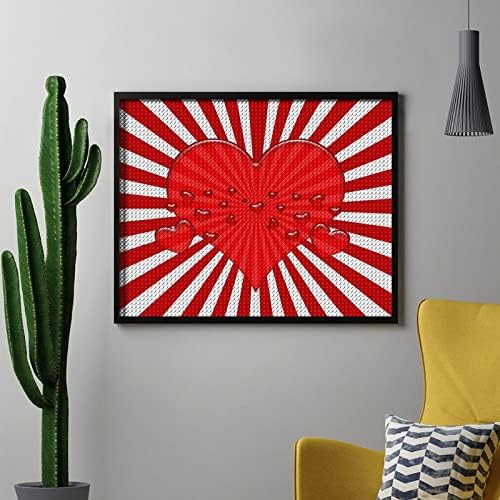 Јапонски Комплети За Сликање Дијамантски Знамиња СО Срце 5Д Самостојна Целосна Вежба Кристал Уметност Ѕид Декор за Возрасни 16 x20