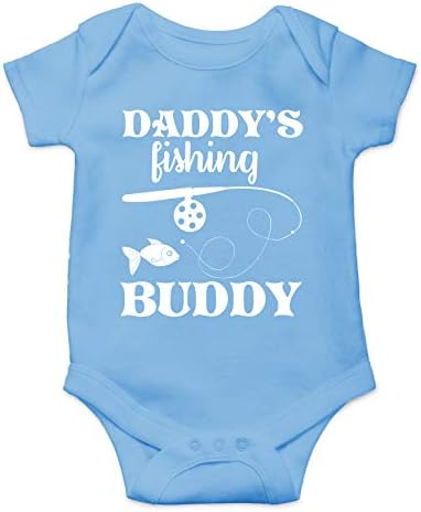Тато риболов другар симпатична смешна дете риба рутински хумор за новороденче бебе скокање
